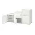 IKEA PLATSA ПЛАТСА, шафа з дверцятами й шухлядами, білий/САННІДАЛЬ білий, 180x57x103 см 094.878.84 фото thumb №1