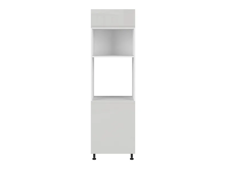 BRW Духова шафа вбудована в кухонну шафу 60 см права світло-сірий глянець, альпійський білий/світло-сірий глянець FH_DPS_60/207_P/O-BAL/XRAL7047 фото №1