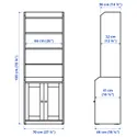 IKEA HAUGA ХАУГА, висока шафа з 2 дверцятами, сірий, 70х199 см 604.150.54 фото thumb №9