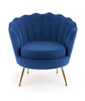 Мягкое кресло HALMAR AMORINITO темно-синий/золотой фото thumb №2