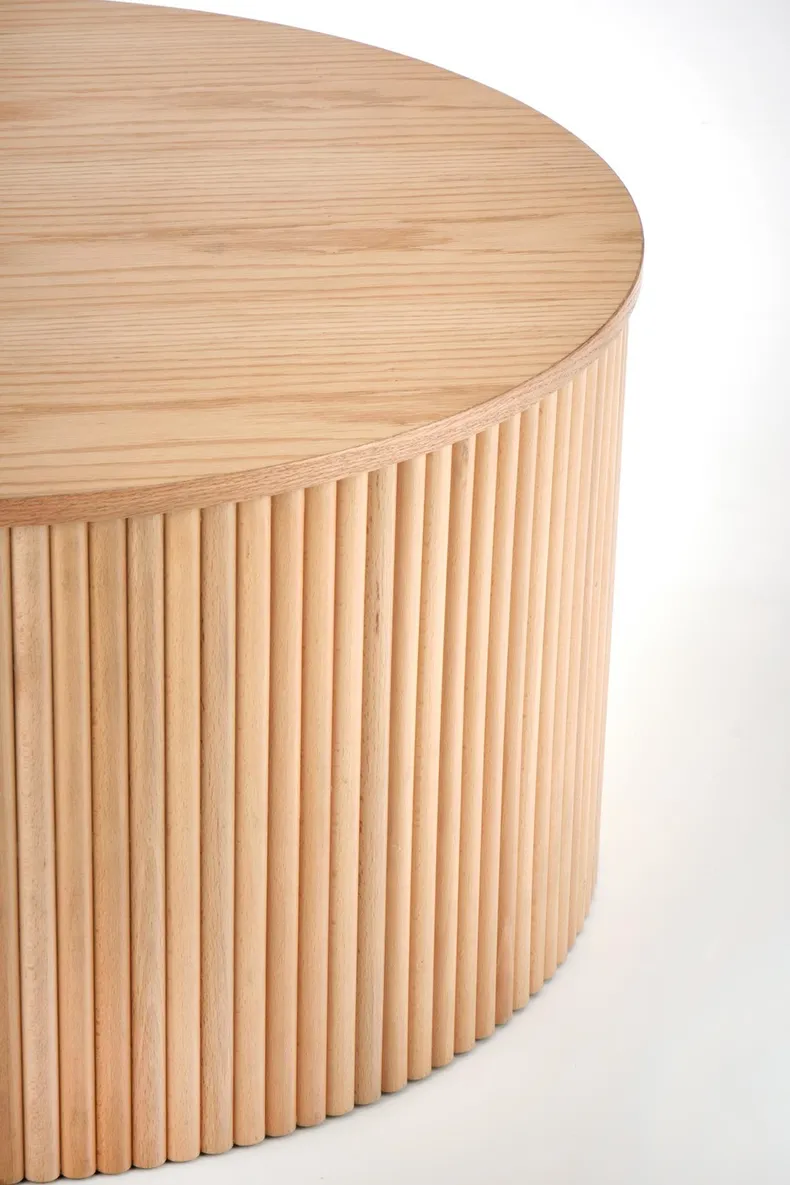 Журнальный столик деревянный круглый HALMAR WOODY, 80x80 см, натуральный фото №2