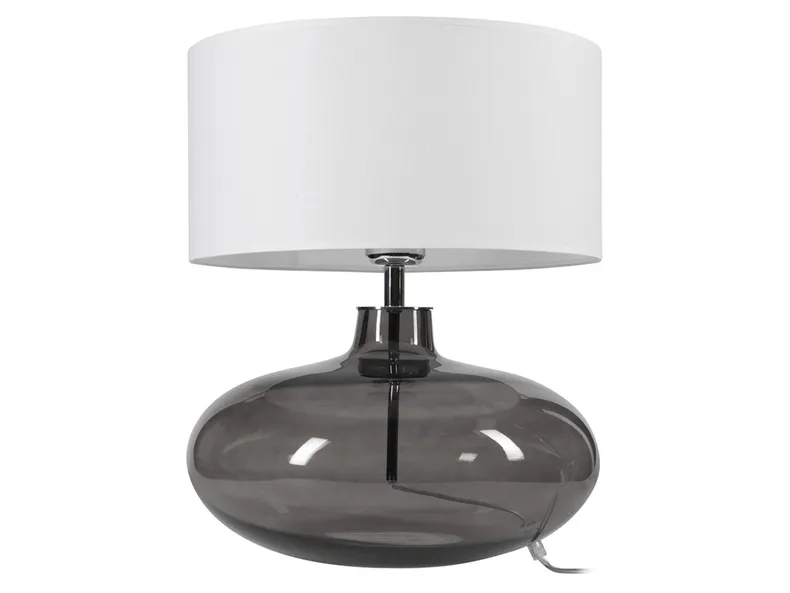BRW Настільна лампа зі скла Сени біло-сірого кольору 052180 фото №1
