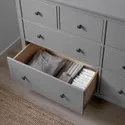 IKEA HEMNES ХЕМНЭС, комод с 8 ящиками, серый цвет, 160x96 см 303.924.69 фото thumb №3