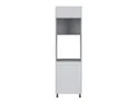 BRW Кухонный шкаф для встраиваемого духового шкафа Verdi высотой 60 см правый светло-серый матовый, греноловый серый/светло-серый матовый FL_DPS_60/207_P/O-SZG/JSZM фото thumb №1