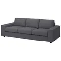 IKEA VIMLE ВИМЛЕ, чехол на 3-местный диван, с широкими подлокотниками / средне-серый цвет 794.011.32 фото thumb №2