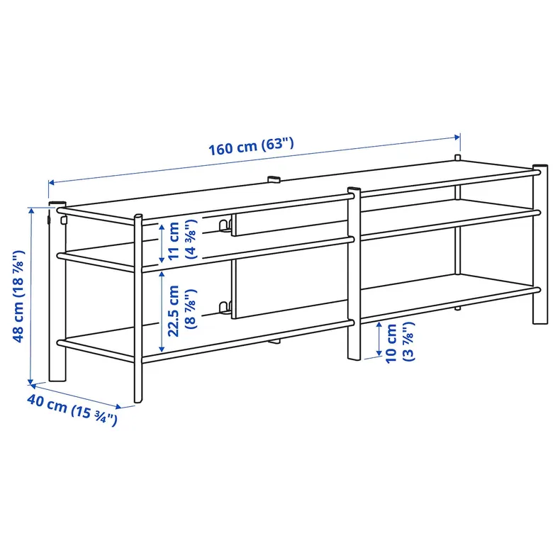 IKEA JÄTTESTA ЭТТЕСТА, шкаф для ТВ, комбинация, белый / светлый бамбук, 320x40x195 см 194.972.17 фото №5