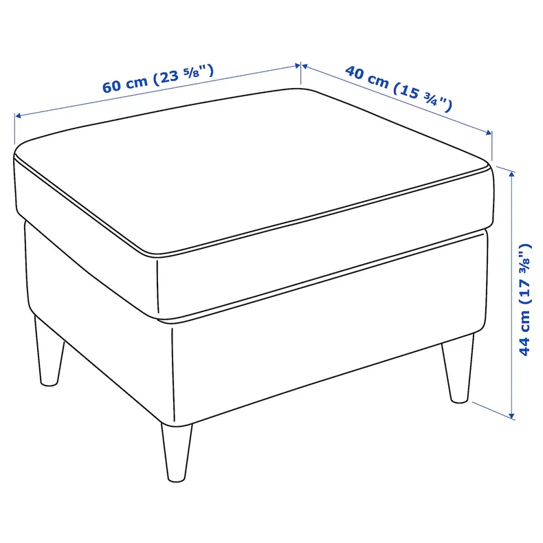 IKEA STRANDMON СТРАНДМОН, табурет для ног, Джупарп темно-зеленый 503.600.09 фото №6