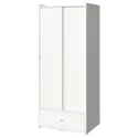 IKEA BRUKSVARA БРУКСВЭРА, гардероб с раздвижными дверями, белый, 80x191 см 805.758.81 фото thumb №1