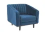 Мягкое кресло бархатное SIGNAL ASPREY Velvet 1,Bluvel 86 - темно-синий фото