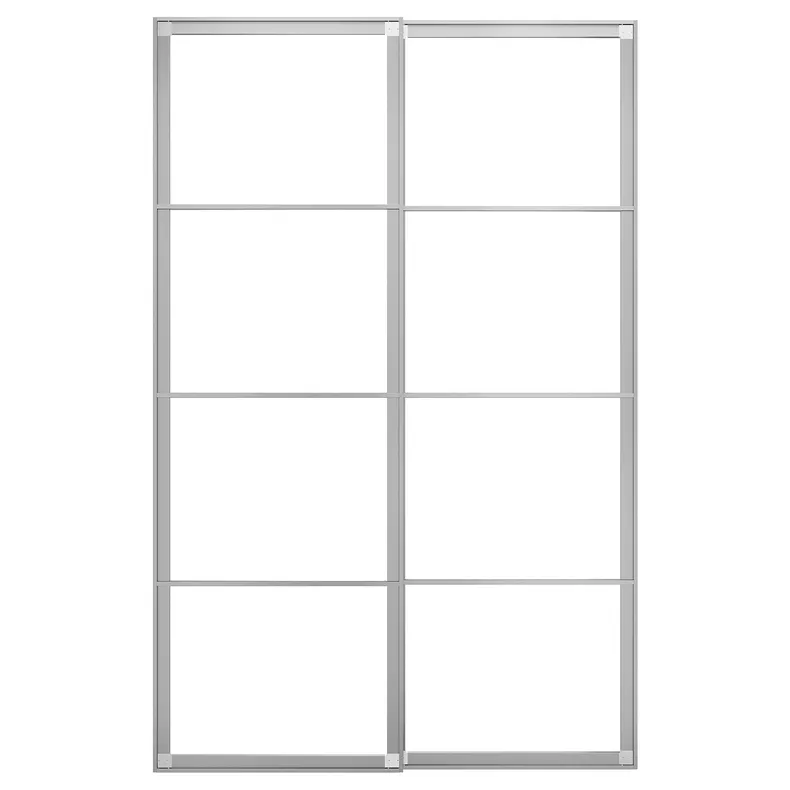IKEA PAX ПАКС, пара рам для розс дверцят із рейкою, алюміній, 150x236 см 404.581.86 фото №1