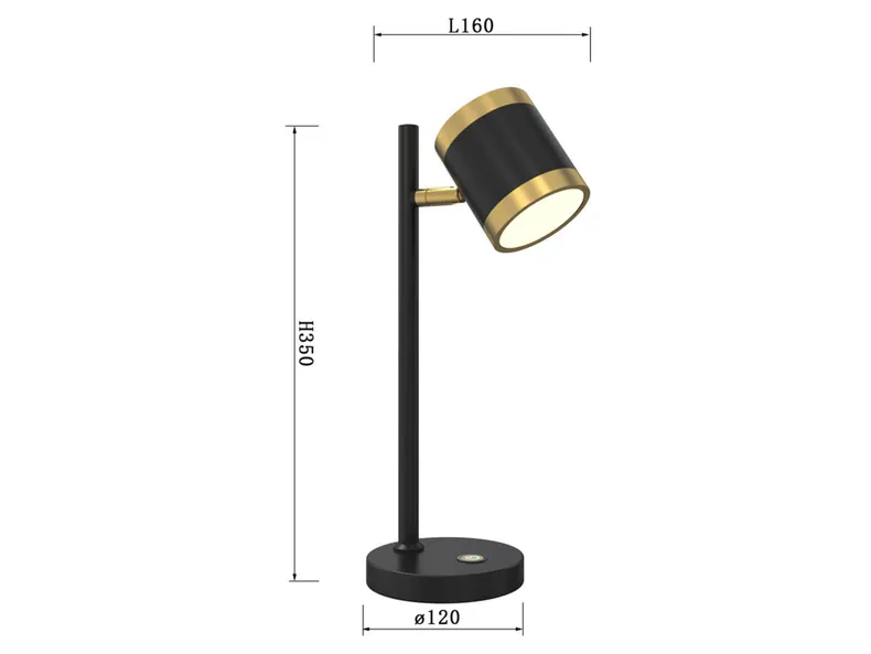 BRW Настольная лампа LED/10W/1050LM/3000K черный Тулуза 091085 фото №4