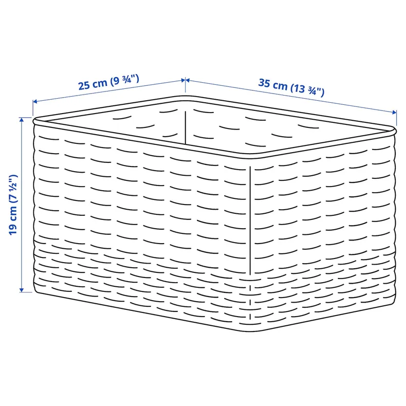 IKEA DJURTRÄNARE, корзина, Белый/зеленый, 25x35x19 см 705.914.19 фото №6