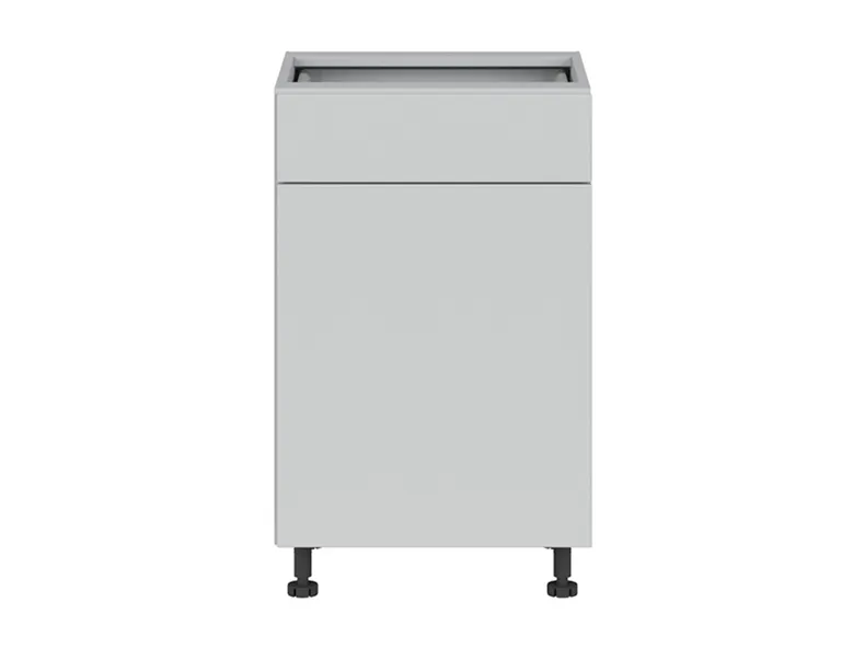 BRW Кухонный базовый шкаф Top Line 50 см левый с ящиком soft-close светло-серый матовый, греноловый серый/светло-серый матовый TV_D1S_50/82_L/STB-SZG/BRW0014 фото №1