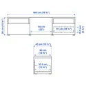 IKEA BESTÅ БЕСТО тумба под ТВ, черный, коричневый, глянец 180x42x39 см фото thumb №9