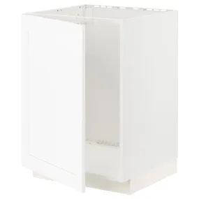 IKEA METOD МЕТОД, напольный шкаф для мойки, белый Энкёпинг / белая имитация дерева, 60x60 см 394.733.76 фото
