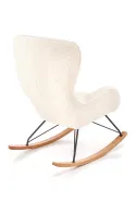 Мягкое кресло-качалка HALMAR LIBERTO 2, кремовый/черный/натуральный фото thumb №6