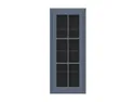 BRW Верхний кухонный шкаф Верди 40 см правый с витриной Мистик матовый, черный/матовый FL_G_40/95_PV-CA/MIM фото thumb №1