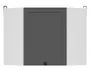 BRW Кухонна шафа Junona Line 60 см кутова верхня шафа ліворуч/праворуч графіт, білий/графіт GNWU/57_LP-BI/GF фото