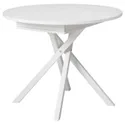 IKEA GRANSTORP ГРАНСТОРП, раздвижной стол, белый, 90 / 120x90 см 705.115.35 фото thumb №1