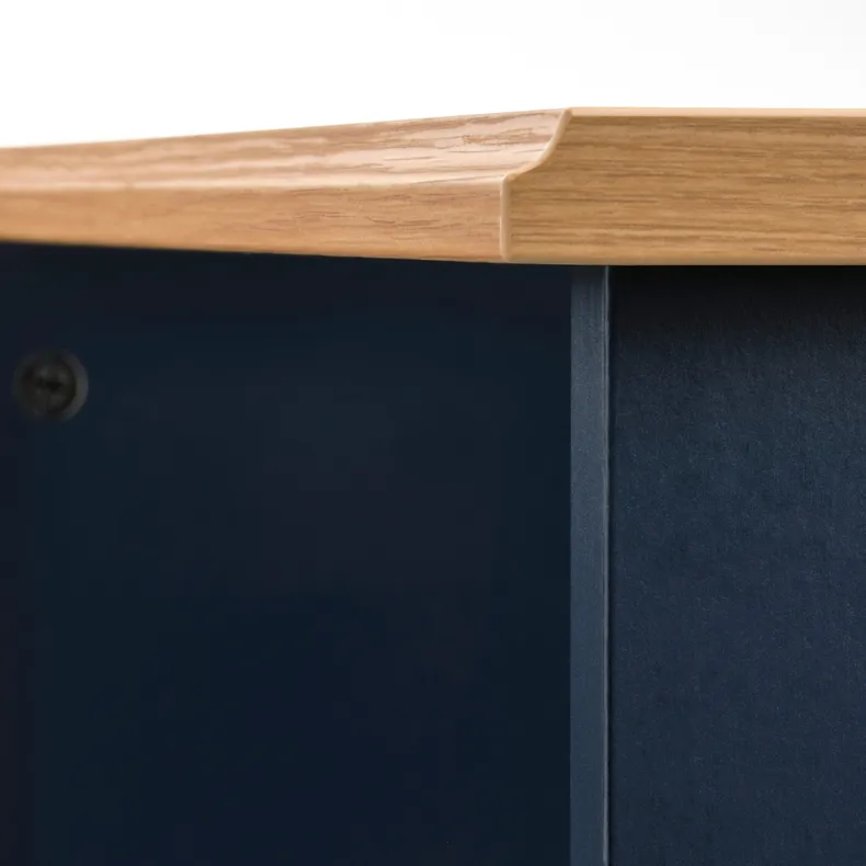IKEA SKRUVBY СКРУВБИ, журнальный стол, черный и синий, 60x60 см 705.319.82 фото №4