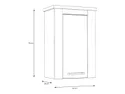 BRW Монреаль 50 см настенный шкаф для ванной комнаты с дверью белая сосна, Белая сосна/Тачвуд SOBI фото thumb №7