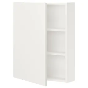 IKEA ENHET ЭНХЕТ, навесной шкаф с 2 полками/дверцей, белый, 60x17x75 см 793.236.67 фото