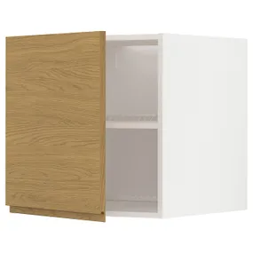 IKEA METOD МЕТОД, верхня шафа для холодильн / мороз кам, білий / Voxtorp імітація. дуб, 60x60 см 795.383.09 фото