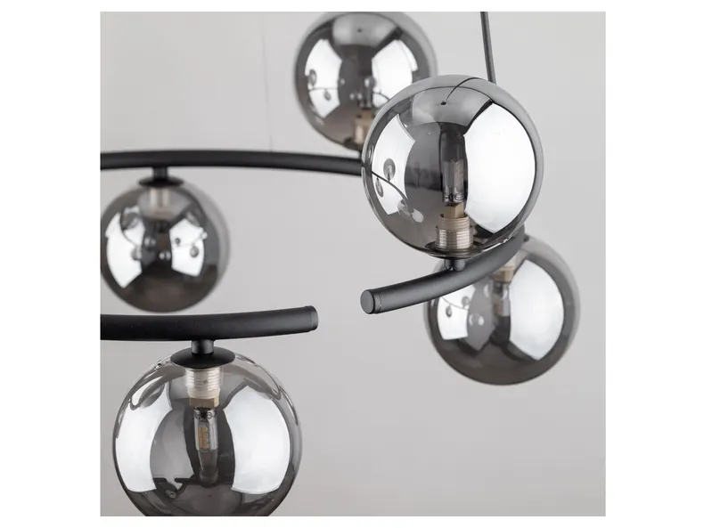 BRW Восьмиконечный металлический подвесной светильник Anabelle цвета графит 095036 фото №4