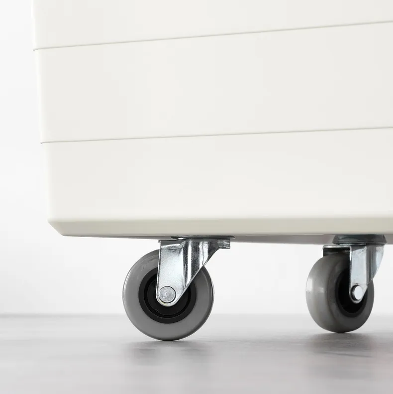 IKEA SOCKERBIT СОККЕРБИТ, контейнер на колёсах с крышкой, белый, 38x51x37 см 092.075.72 фото №2