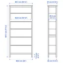 IKEA HEMNES, книжный шкаф, серо-зеленое/светло-коричневое пятно, 90x197 см 405.961.59 фото thumb №5