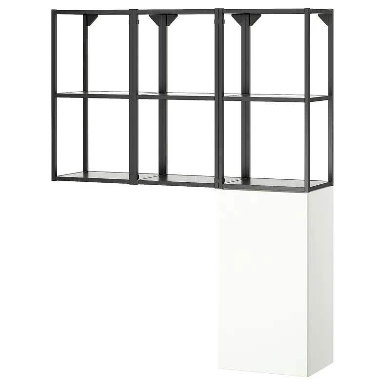 IKEA ENHET ЕНХЕТ, шафа, антрацит / білий, 120x32x150 см 995.480.86 фото №1