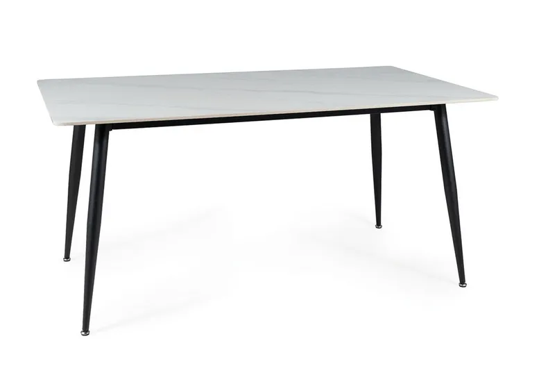Обеденный Столик SIGNAL RION, белый мрамор / черный матовый, 70x130 фото №6