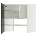 IKEA METOD МЕТОД, навесной шкаф д/вытяжки/полка/дверь, белый/Гавсторп темно-зеленый, 60x60 см 295.570.60 фото thumb №1