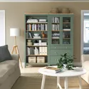 IKEA HEMNES, Комбинация стеллажей с дверями/стойками, серо-зеленое/светло-коричневое пятно, 180x197 см 196.023.41 фото thumb №3