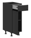 BRW Кухонный шкаф Sole L6 30 см левосторонний с ящиком soft-close черный матовый, черный/черный матовый FM_D1S_30/82_L/STB-CA/CAM фото thumb №3