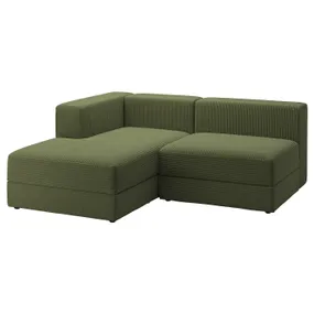 IKEA JÄTTEBO ЭТТЕБО, 2,5-местный модульный диван+козетка, слева / Самсала темно-желто-зеленый 494.694.87 фото