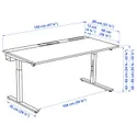 IKEA MITTZON МИТТЗОН, письменный стол, окл береза / белый, 120x80 см 995.260.46 фото thumb №12