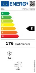 IKEA YTTERNÄS ІТТЕРНЕС, морозильна камера під стільницю, IKEA 500 інтегрована, 94 L фото thumb №3