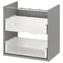 IKEA ENHET ЭНХЕТ, напольный шкаф для раковины,2 ящика, серый, 60x40x60 см 604.405.10 фото thumb №1