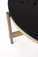 Журнальний стіл HALMAR ISMENA 80x80 см, каркас - золото, стільниця - чорний фото thumb №3