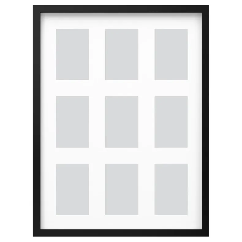 IKEA RÖDALM РЕДАЛЬМ, рамка на 9 фотографій, чорний, 46x61 см 705.537.09 фото №1