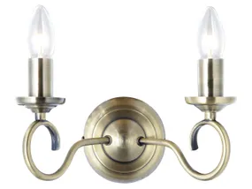 BRW Двухточечный металлический настенный светильник Truncatus золотой 047011 фото