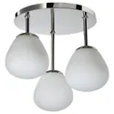 IKEA DEJSA ДЕЙСА, потолочный светильник / 3 лампочки, хром / опаловое белое стекло 004.307.69 фото thumb №1