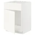 IKEA METOD МЕТОД, шкаф под мойку / дверь / фасад, белый / Вальстена белый, 60x60 см 295.071.45 фото thumb №1