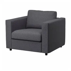 IKEA VIMLE ВИМЛЕ, кресло, Окрашенный в средне-серый цвет 394.771.57 фото