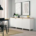 IKEA BESTÅ БЕСТО, комбінація для зберігання з дверцятами, білий, Суттервікен, Каббарп білий, 180x42x76 см фото thumb №2