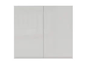 BRW Шкаф кухонный верхний Sole 80 см с отводом двухдверный светло-серый глянец, альпийский белый/светло-серый глянец FH_GC_80/72_L/P-BAL/XRAL7047 фото