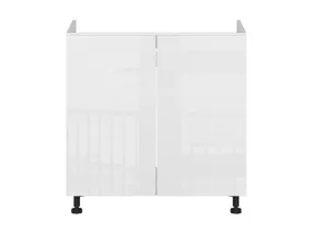 BRW Кухонный шкаф под мойку Tapo Special 80 см двухдверный белый экрю, альпийский белый/экрю белый FK_DK_80/82_L/P-BAL/BIEC фото