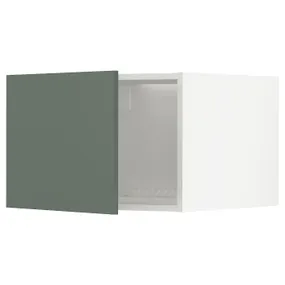 IKEA METOD МЕТОД, верхний шкаф д / холодильн / морозильн, белый / бодарский серо-зеленый, 60x40 см 394.637.06 фото