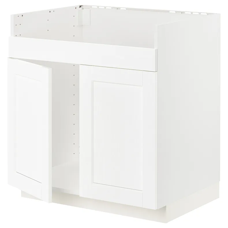 IKEA METOD МЕТОД, підлогова шафа для HAV ХАВ подв мий, білий Енкопінг / білий імітація дерева, 80x60 см 794.733.79 фото №1